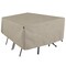 Modern Leisure Chalet Rect/Oval Patio Table & Chair Set Cover, 72 in. L x 44 in. W x 23 in. H, Beige 2923 - alternate 1